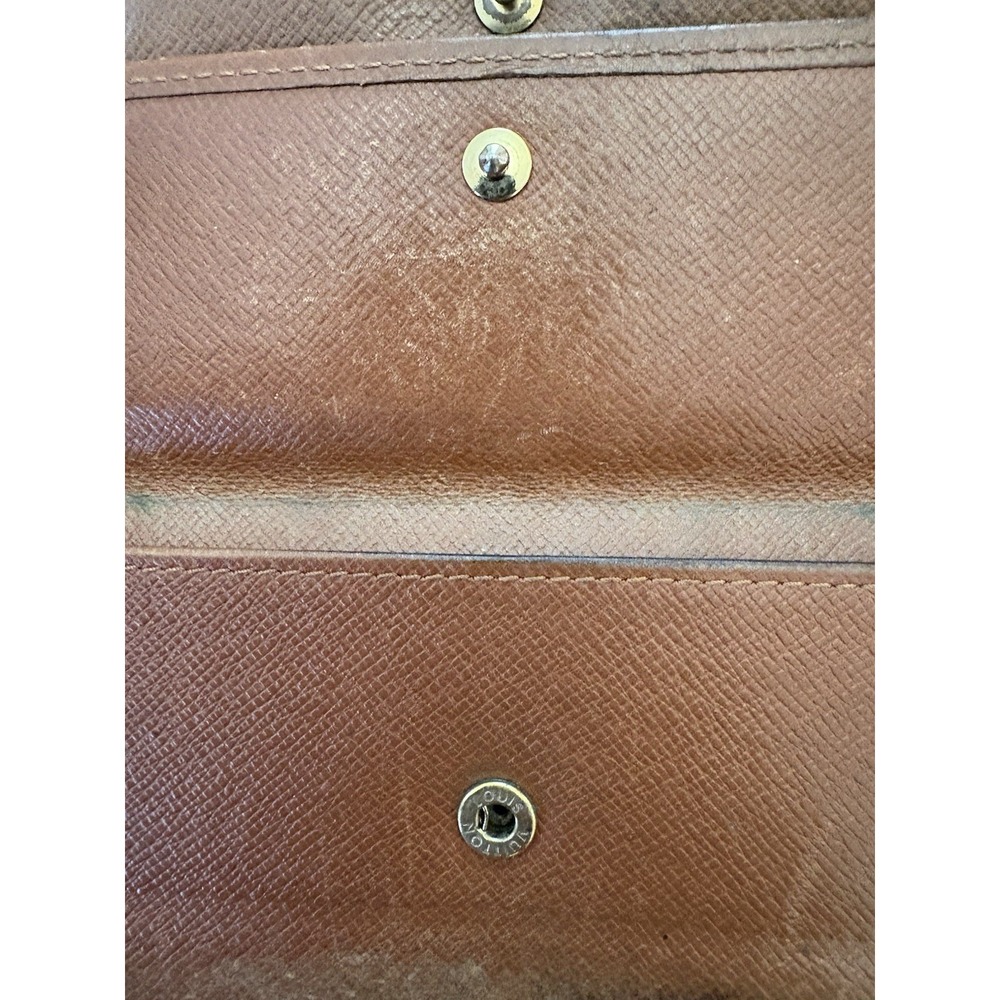 Vintage Louis Vuitton LV Monogram‎ Sarah Wallet Snap Closure Long Credit - Picture 9 of 10